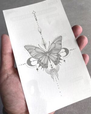Linea Papilio<br>10-15 napig tartó ideiglenes tetoválás <br>(105 x 180 mm)